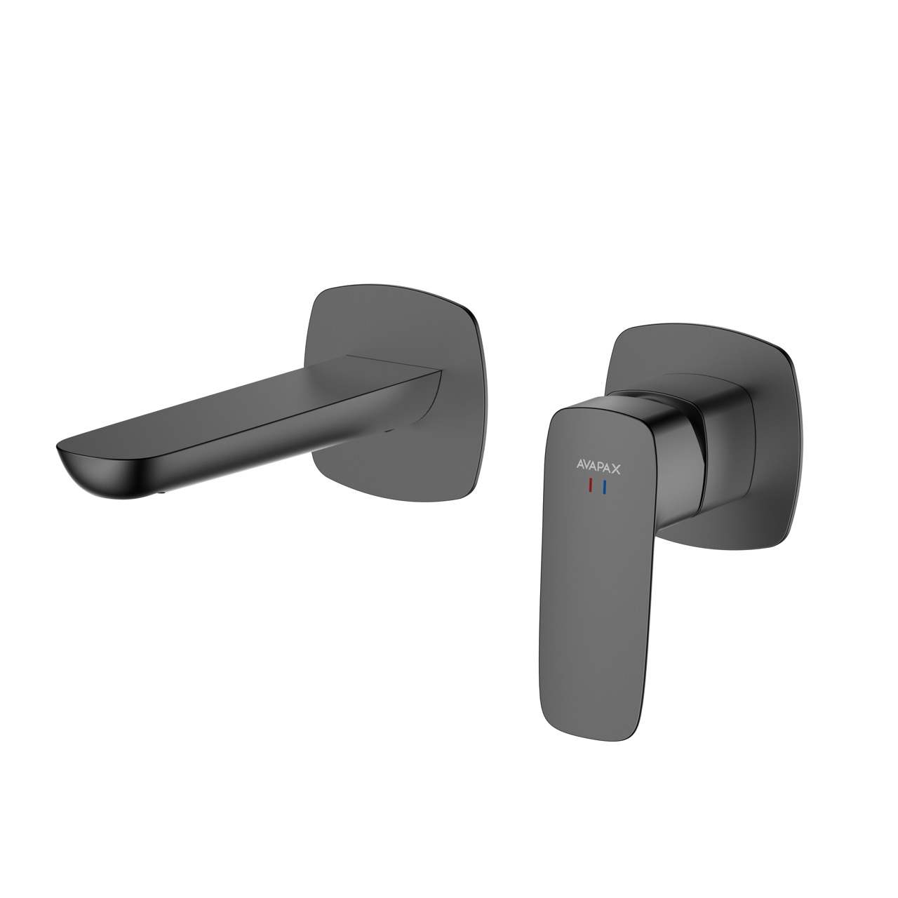 AVAPAX QANIX Bateria umywalkowa podtynkowa gun metal