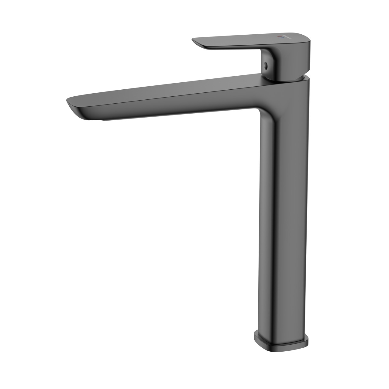 AVAPAX QANIX Bateria umywalkowa stojąca wysoka - nablatowa gun metal