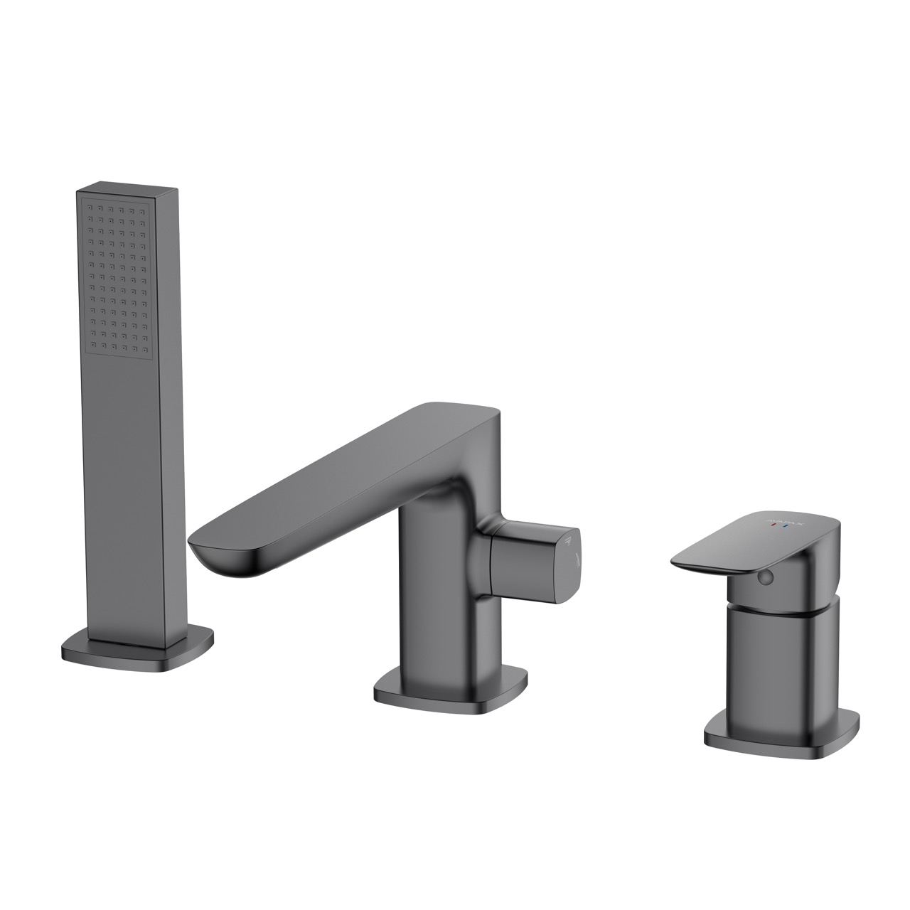 AVAPAX QANIX Bateria wannowa 3-otworowa gun metal