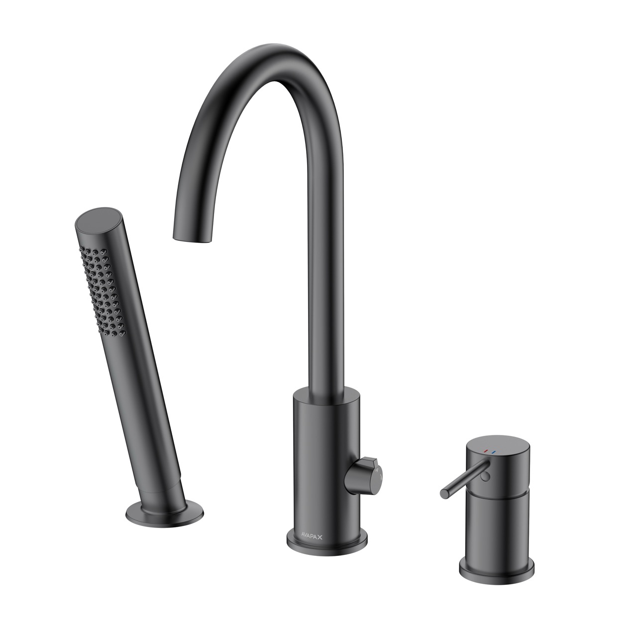 AVAPAX ULTIMATE Bateria wannowa 3-otworowa gun metal