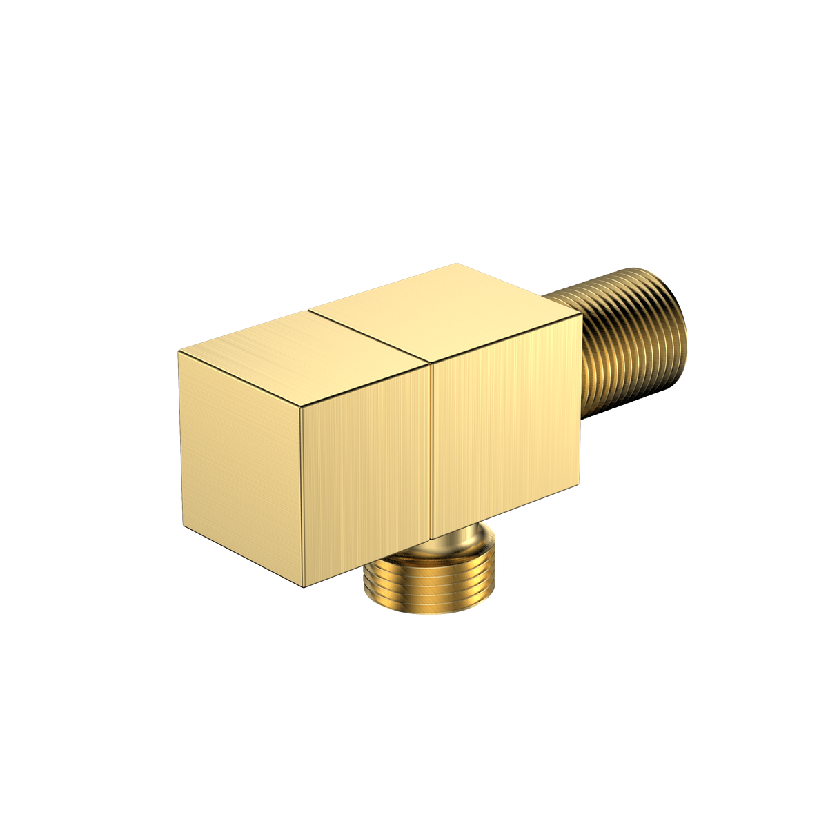 AVAPAX CUBE Zawór kątowy przyłączeniowy 1/2x3/8 mosiężny złoty szczotkowany