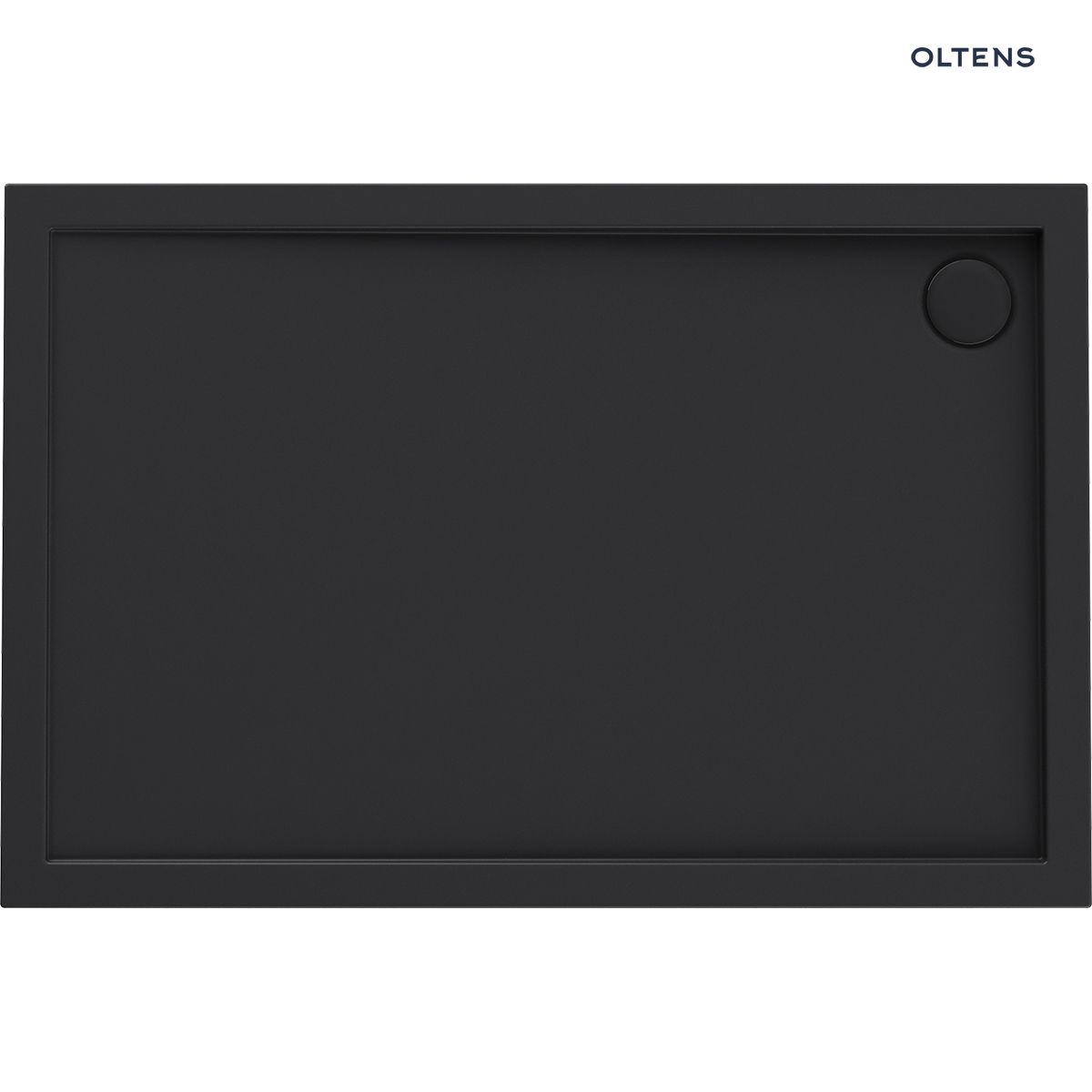 Oltens Superior brodzik 120x70 cm prostokątny akrylowy czarny mat