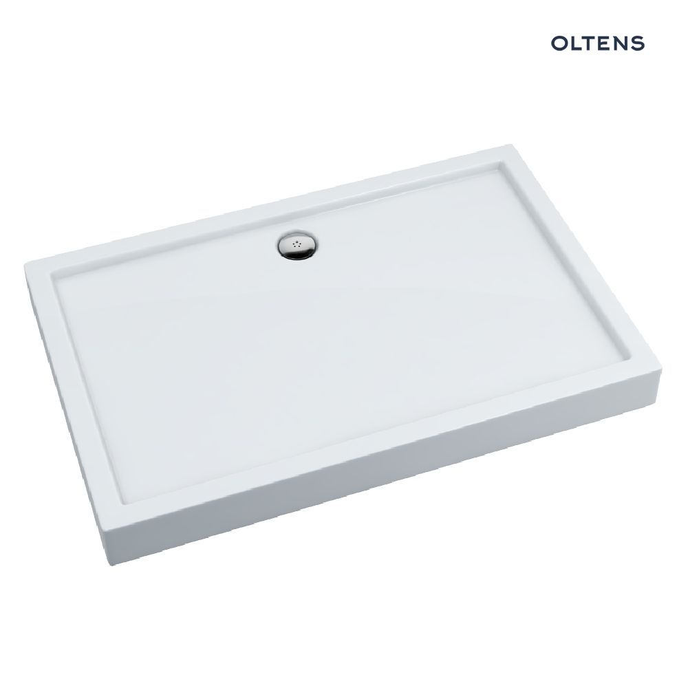 Oltens Vindel brodzik 120x80 cm prostokątny akrylowy biały