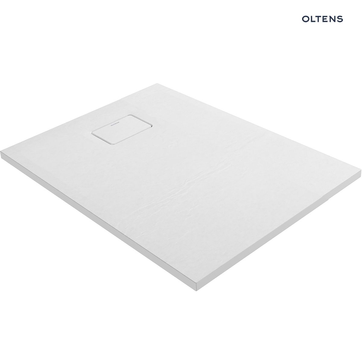 Oltens Bergytan brodzik 100x80 cm prostokątny RockSurface biały