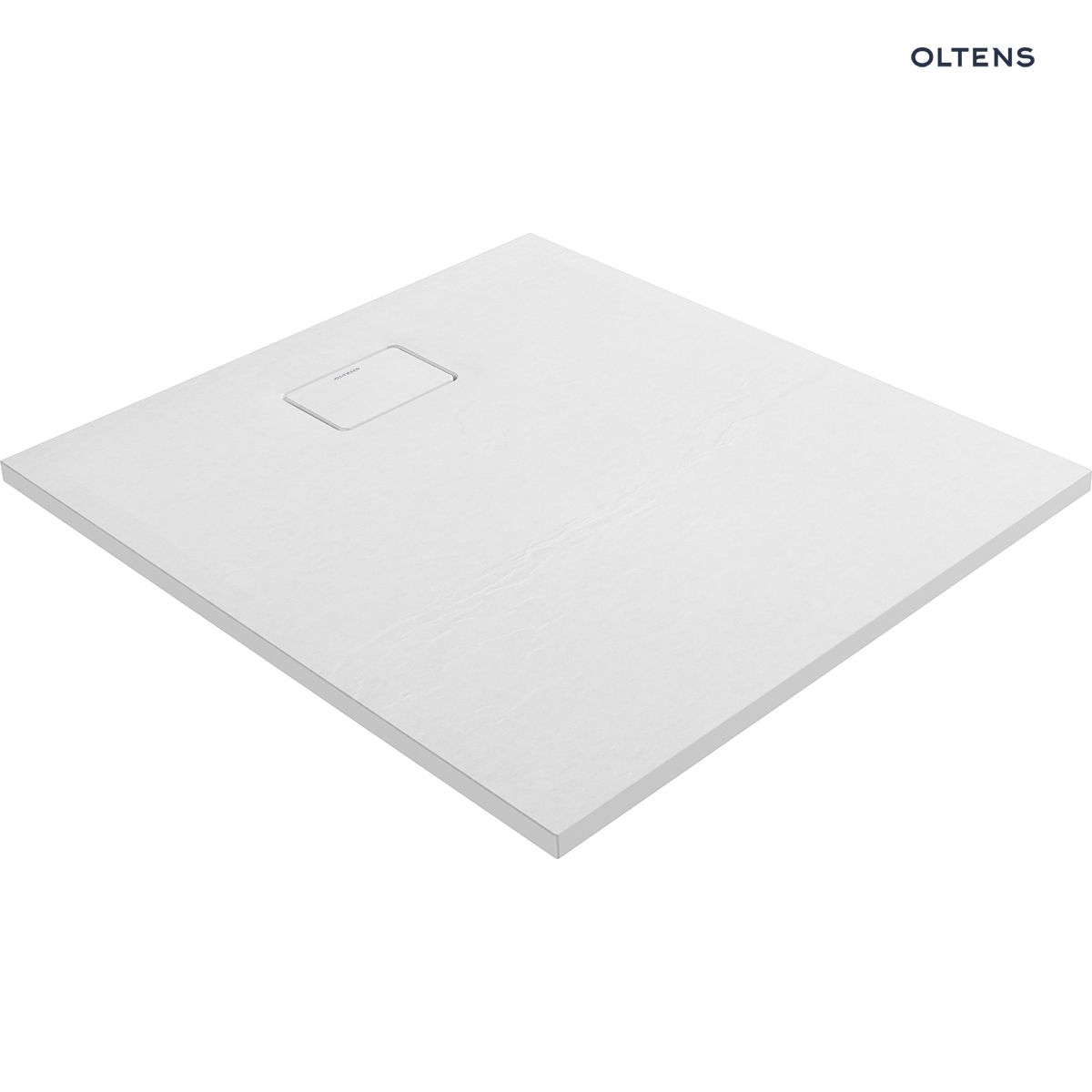 Oltens Bergytan brodzik 100x90 cm prostokątny RockSurface biały