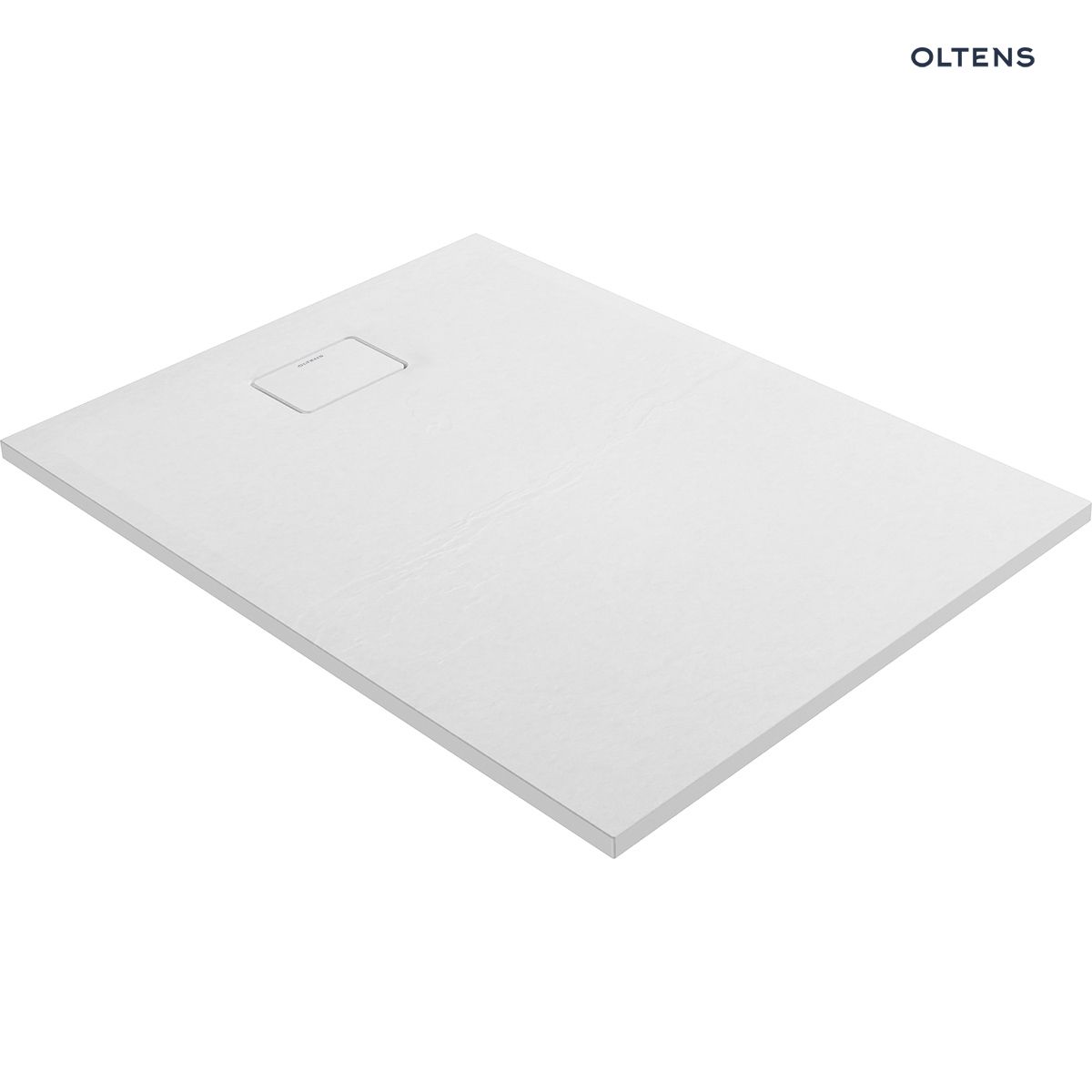 Oltens Bergytan brodzik 120x90 cm prostokątny RockSurface biały