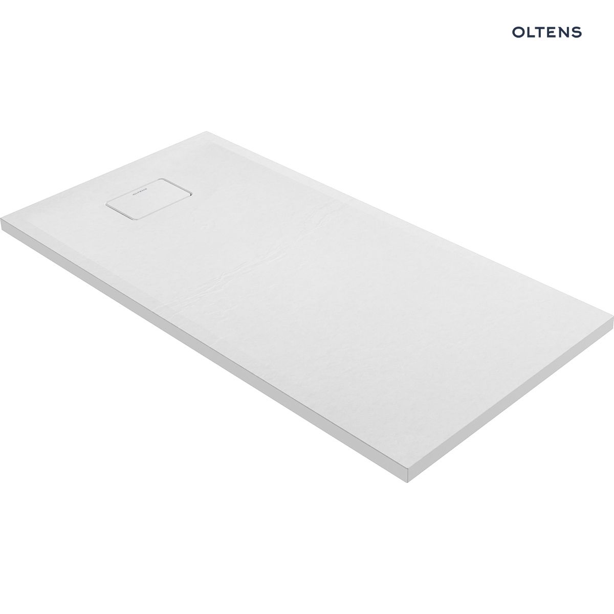 Oltens Bergytan brodzik 140x70 cm prostokątny RockSurface biały