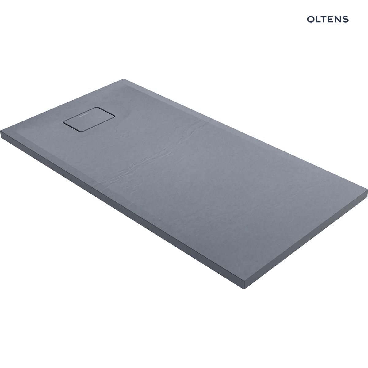Oltens Bergytan brodzik 140x70 cm prostokątny RockSurface szary beton