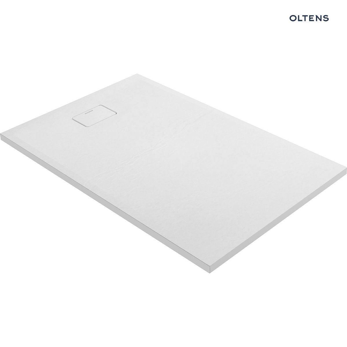 Oltens Bergytan brodzik 140x90 cm prostokątny RockSurface biały