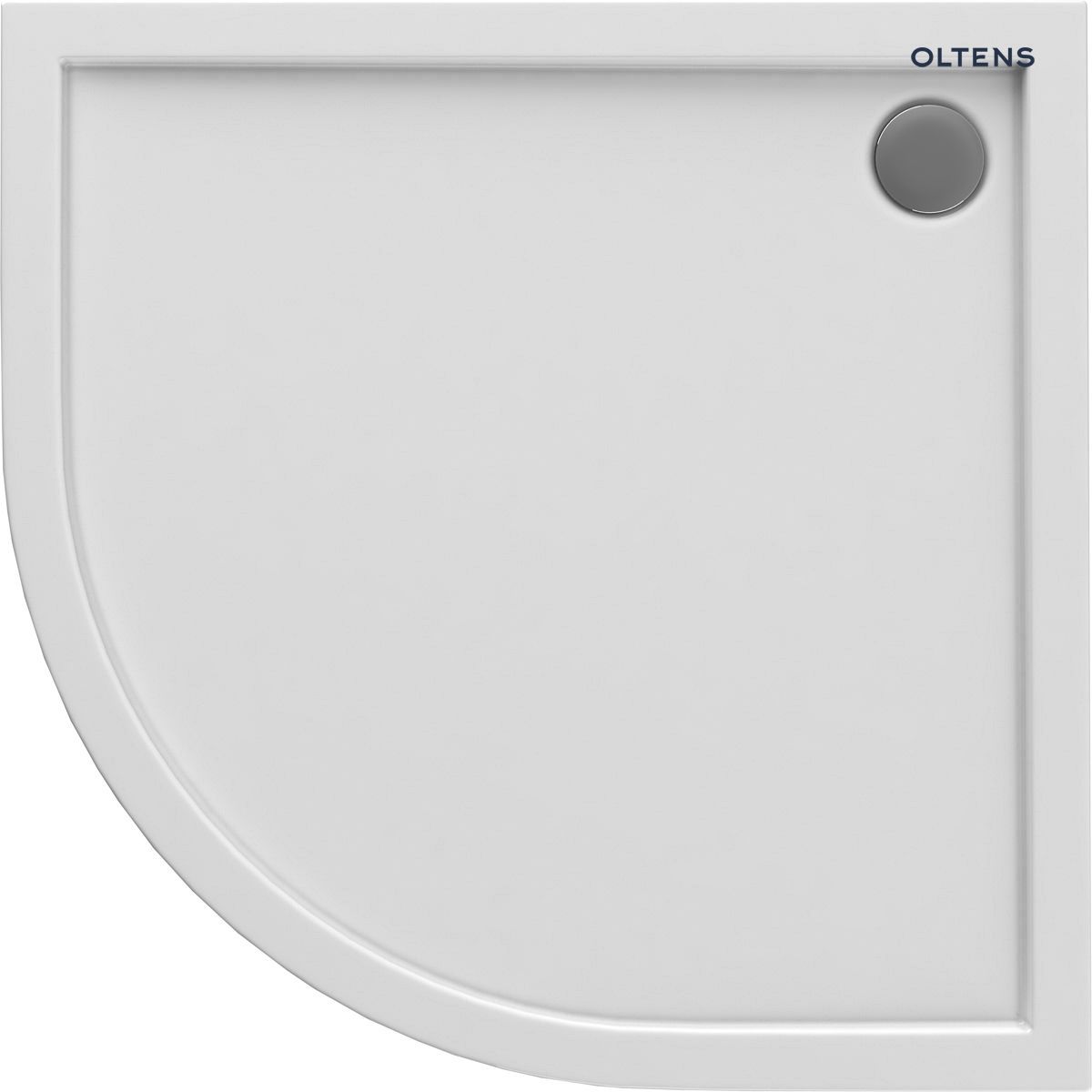 Oltens Superior brodzik 90x90 cm półokrągły akrylowy biały