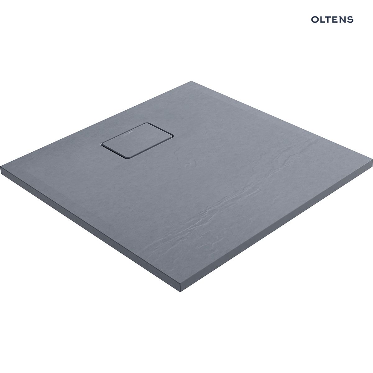 Oltens Bergytan brodzik 80x80 cm kwadratowy RockSurface szary beton
