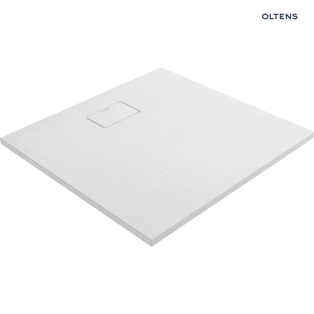 Oltens Bergytan brodzik 90x90 cm kwadratowy RockSurface biały