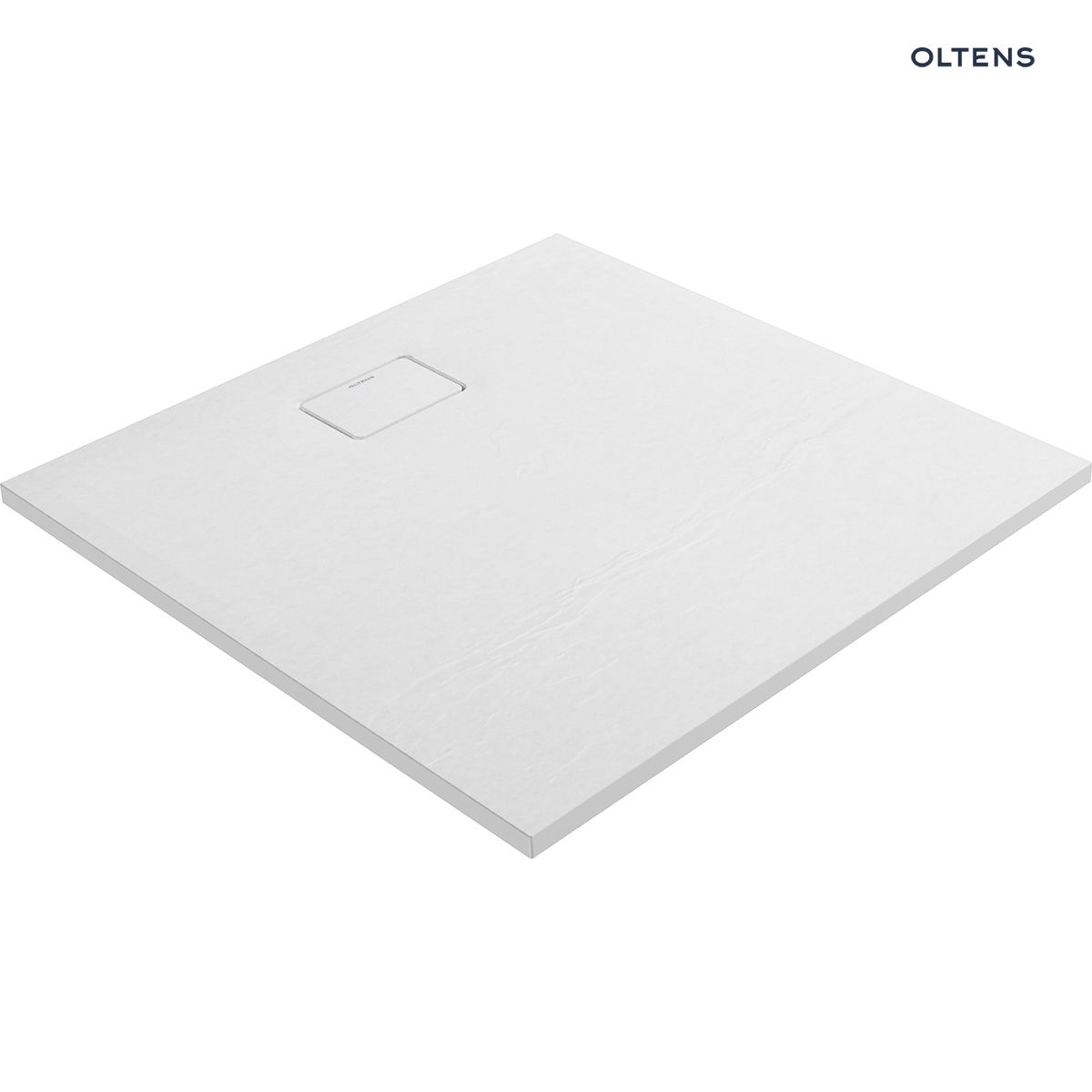 Oltens Bergytan brodzik 100x100 cm kwadratowy RockSurface biały