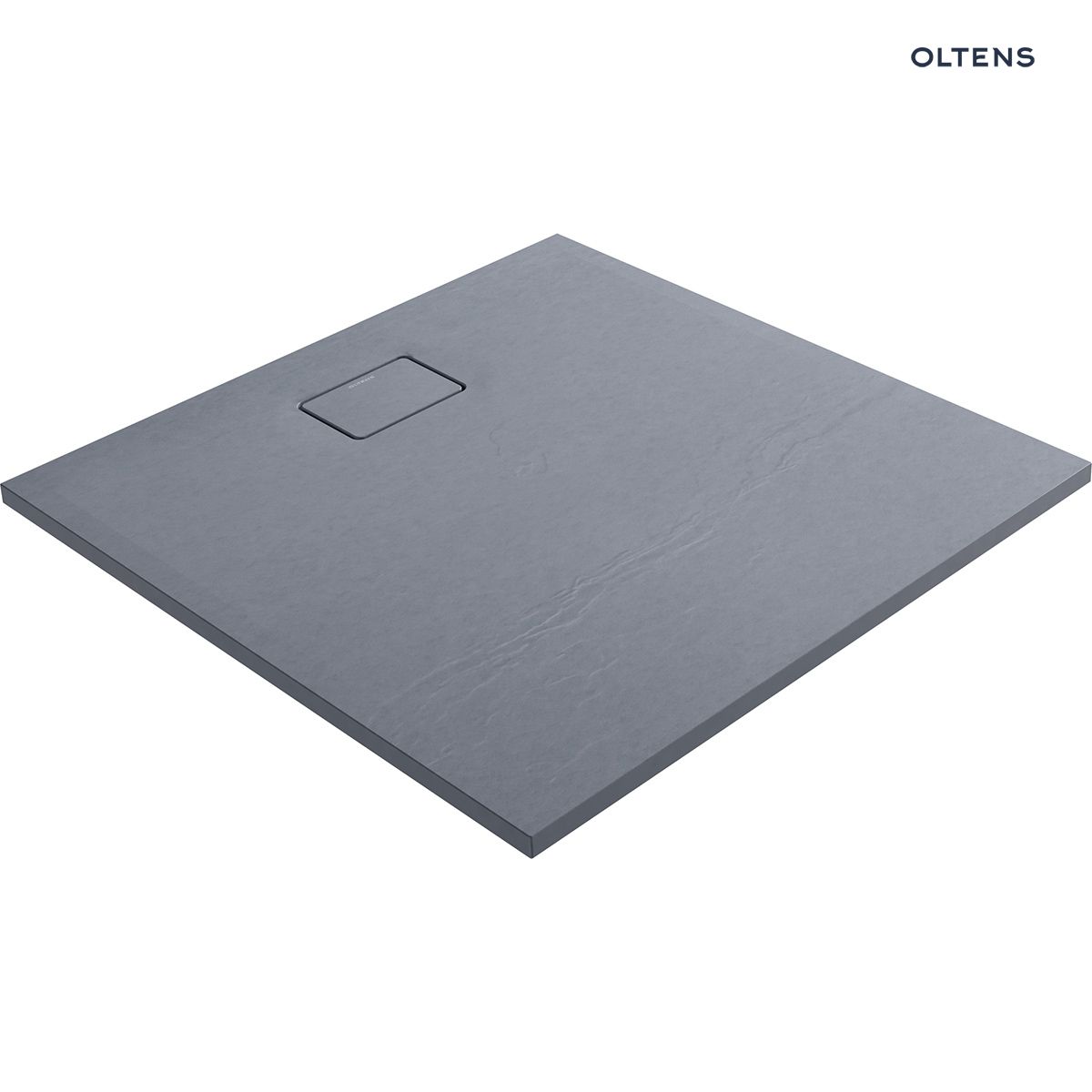 Oltens Bergytan brodzik 100x100 cm kwadratowy RockSurface szary beton