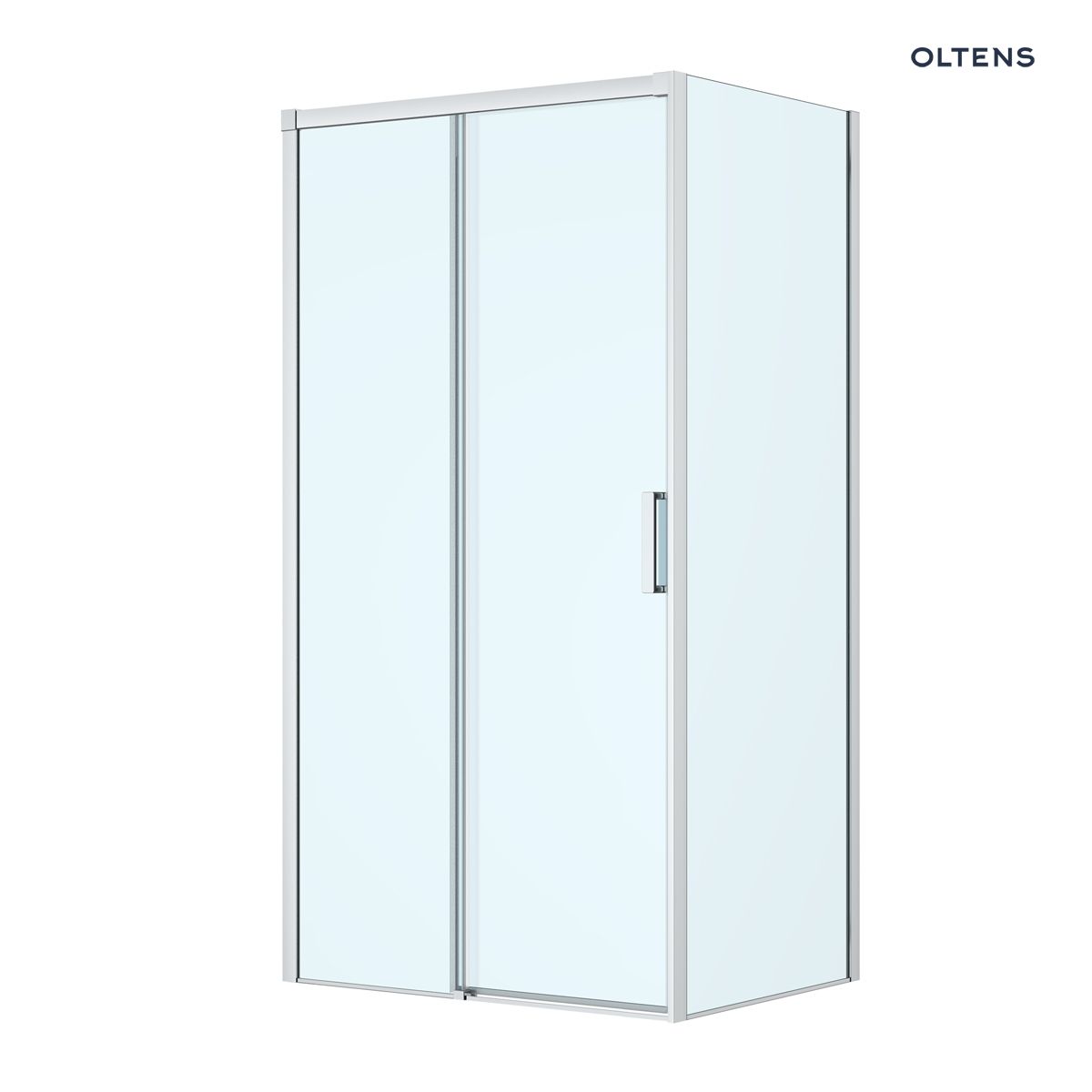 Oltens Breda kabina prysznicowa 110x80 cm prostokątna chrom/szkło przezroczyste