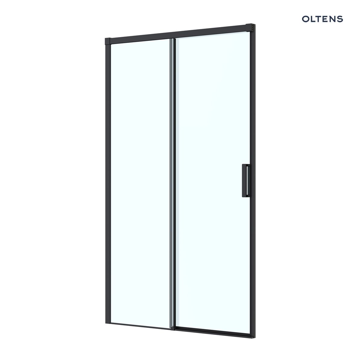 Oltens Breda drzwi prysznicowe 120 cm czarny mat/szkło przezroczyste