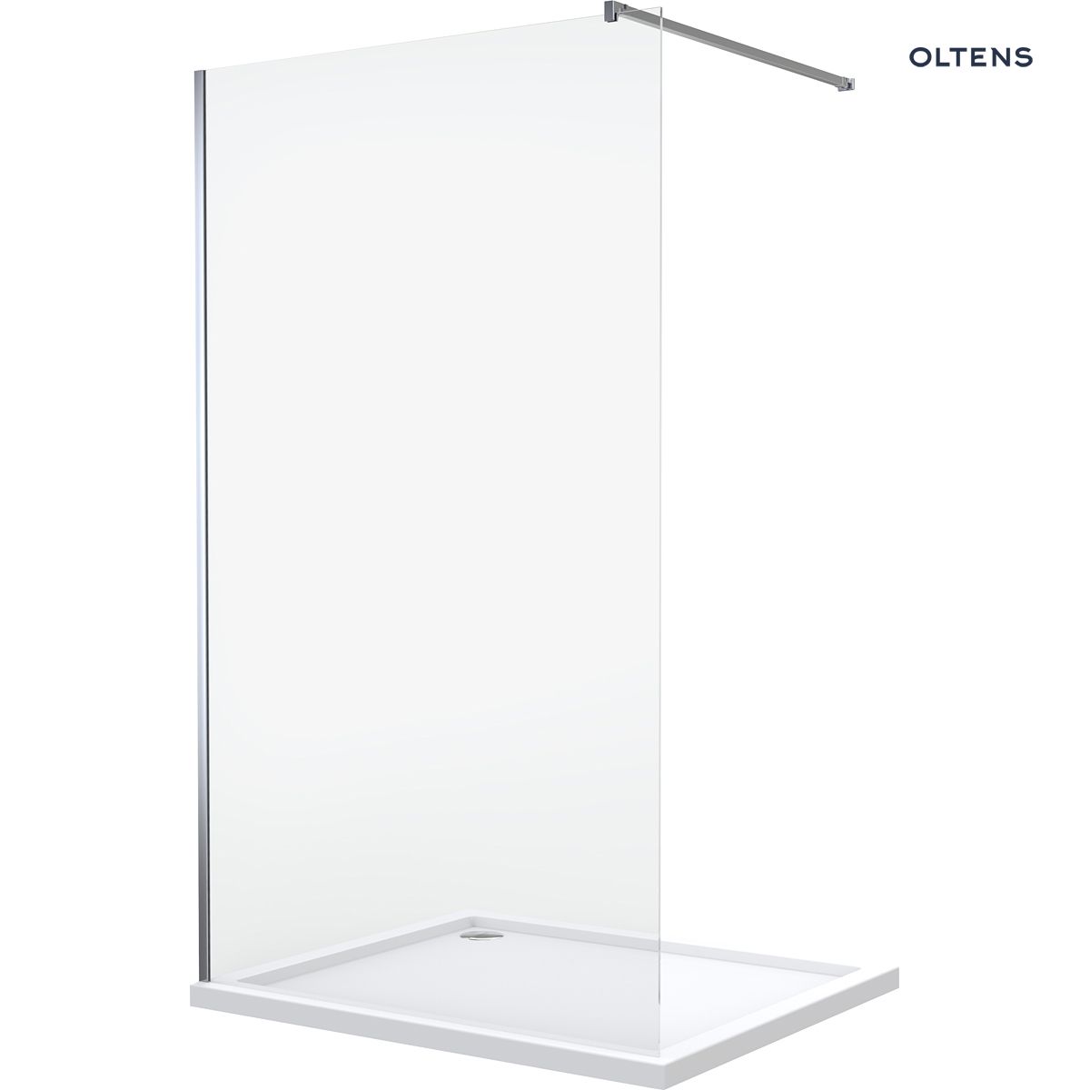 Oltens Vida Walk-in ścianka prysznicowa 110 cm chrom połysk/szkło przezroczyste
