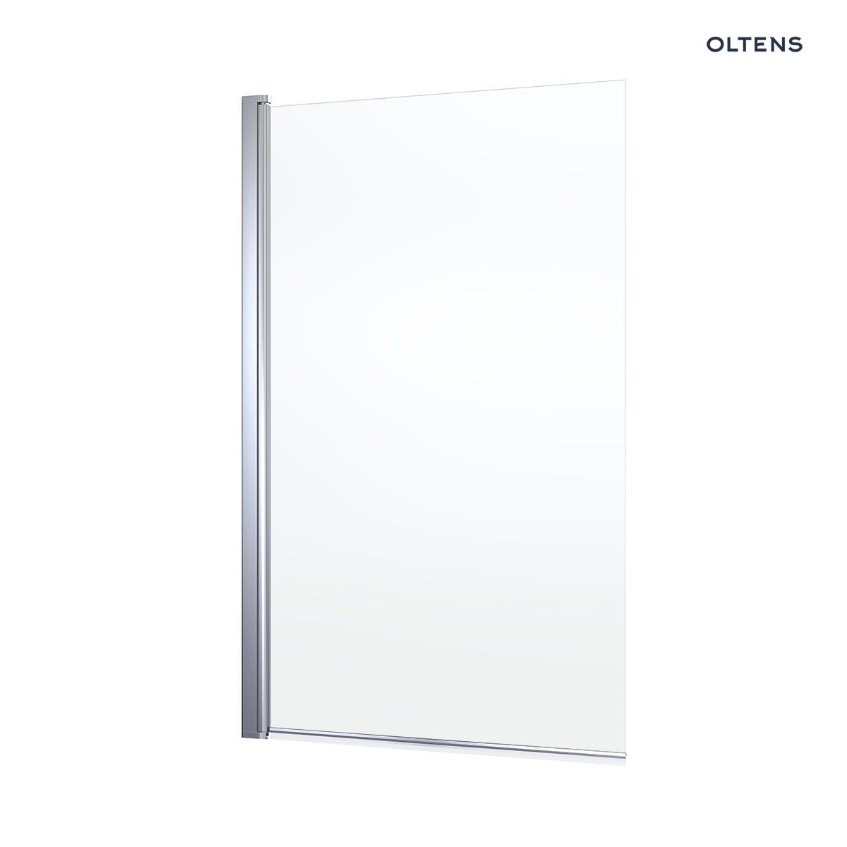 Oltens Fulla parawan nawannowy 1-częściowy 85x140 cm chrom/szkło przezroczyste