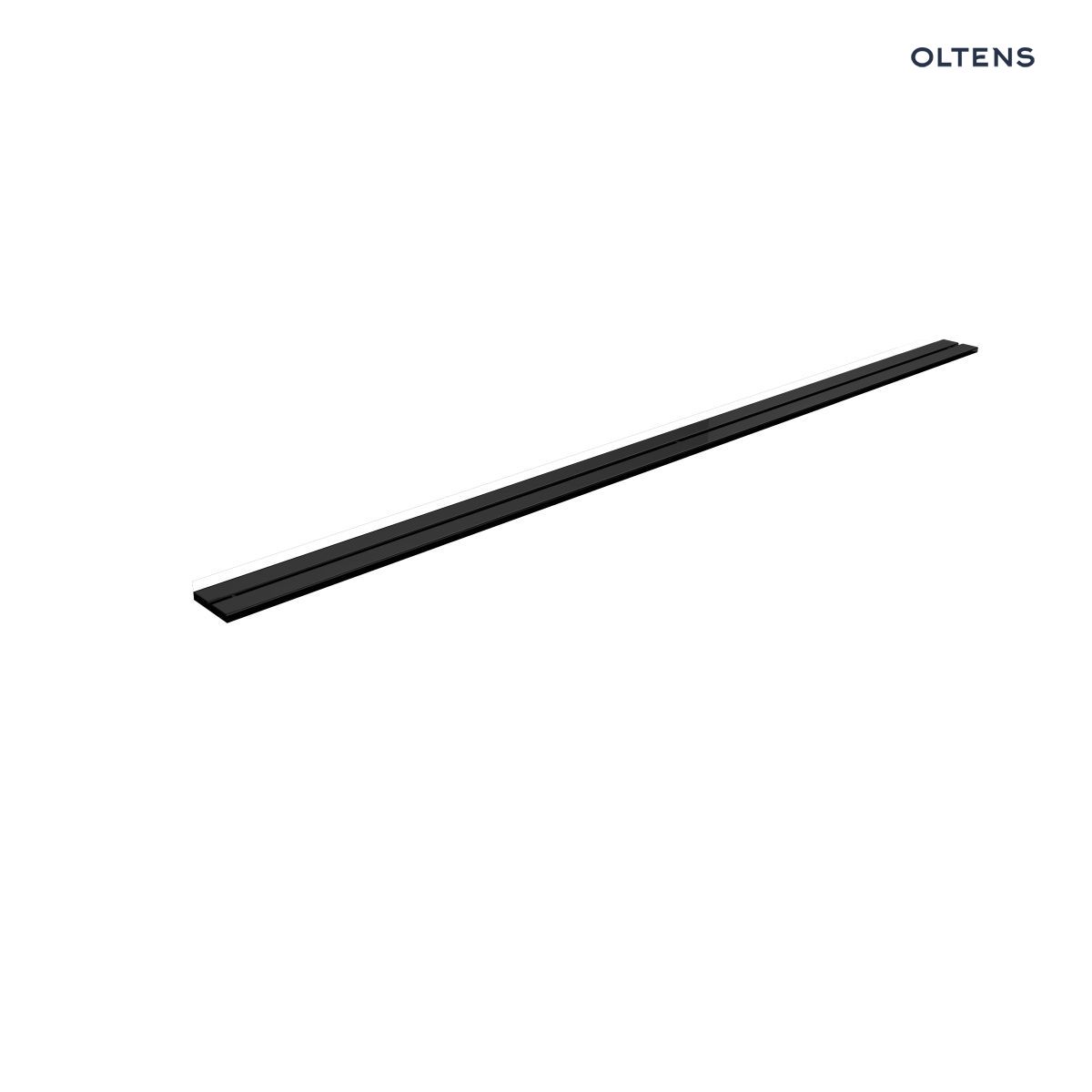 Oltens Langan Slim 90 maskownica odpływu prysznicowego liniowego czarny/czarny mat