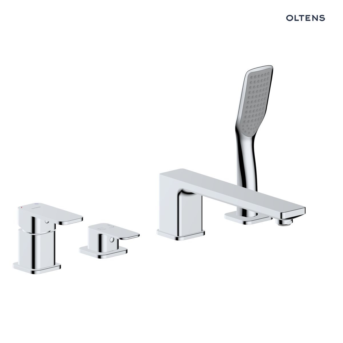 Oltens Hadsel bateria wannowo-prysznicowa nawannowa 4-otworowa chrom