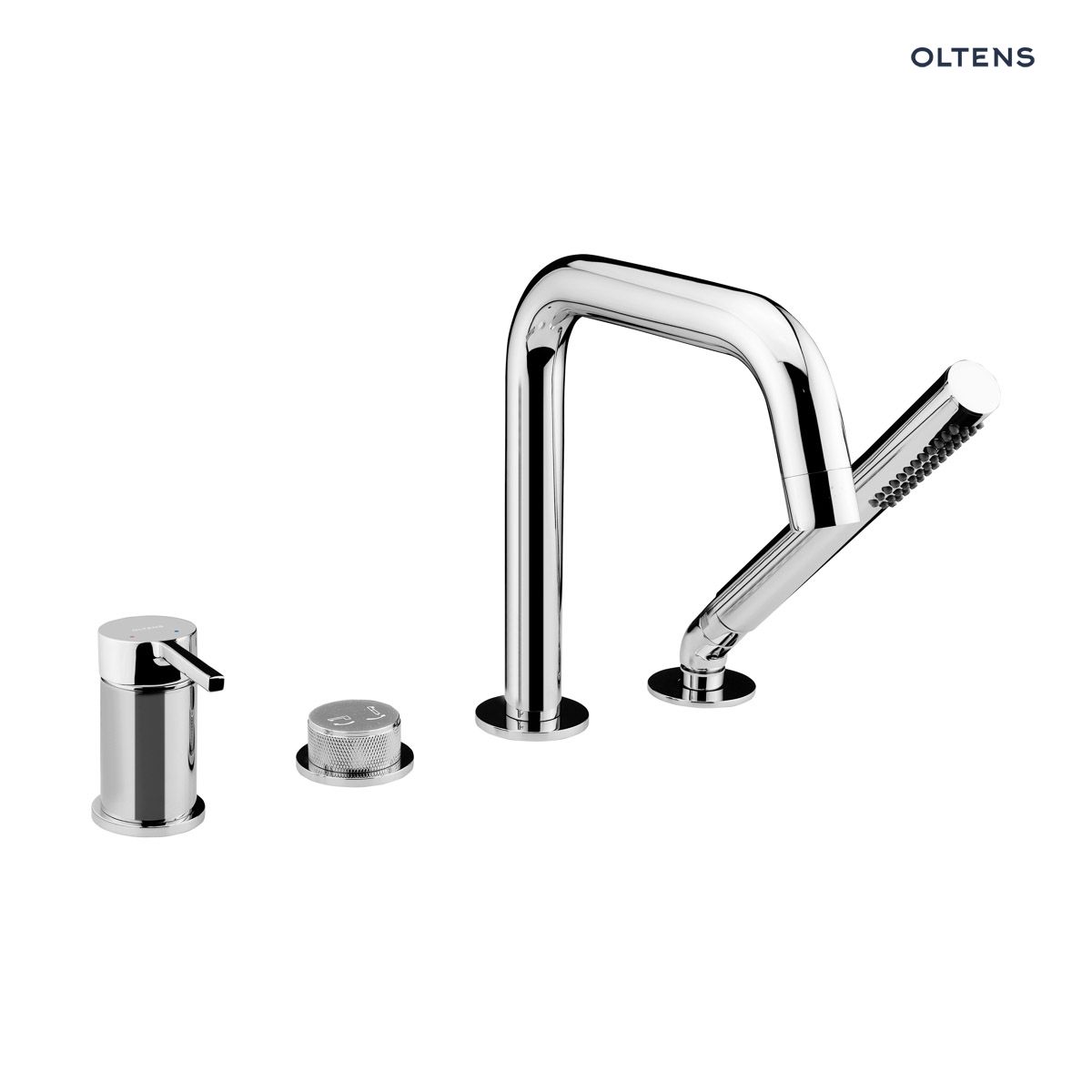Oltens Rann bateria wannowo-prysznicowa 4 otworowa nawannowa chrom