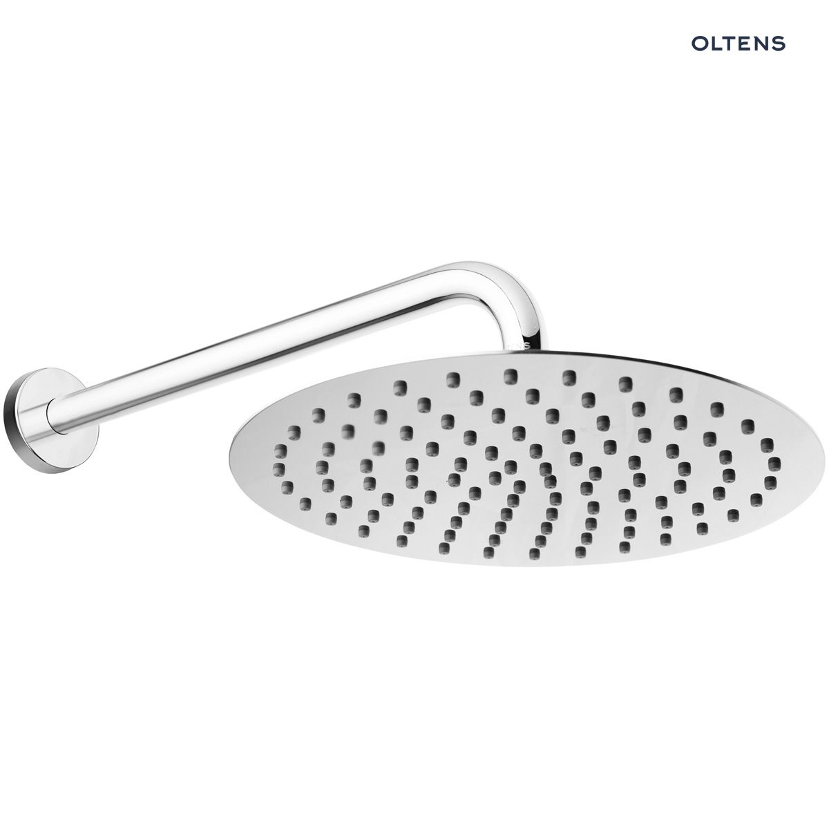 Oltens Vindel Lagan deszczownica 25 cm okrągła z ramieniem ściennym chrom