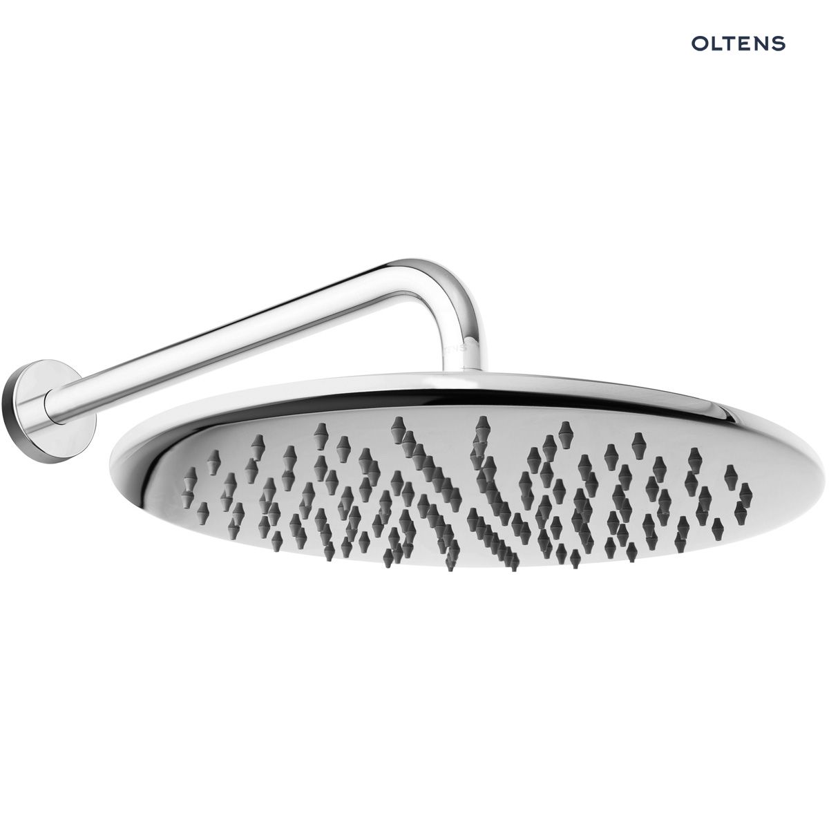 Oltens Sondera Lagan deszczownica 30 cm okrągła z ramieniem ściennym chrom