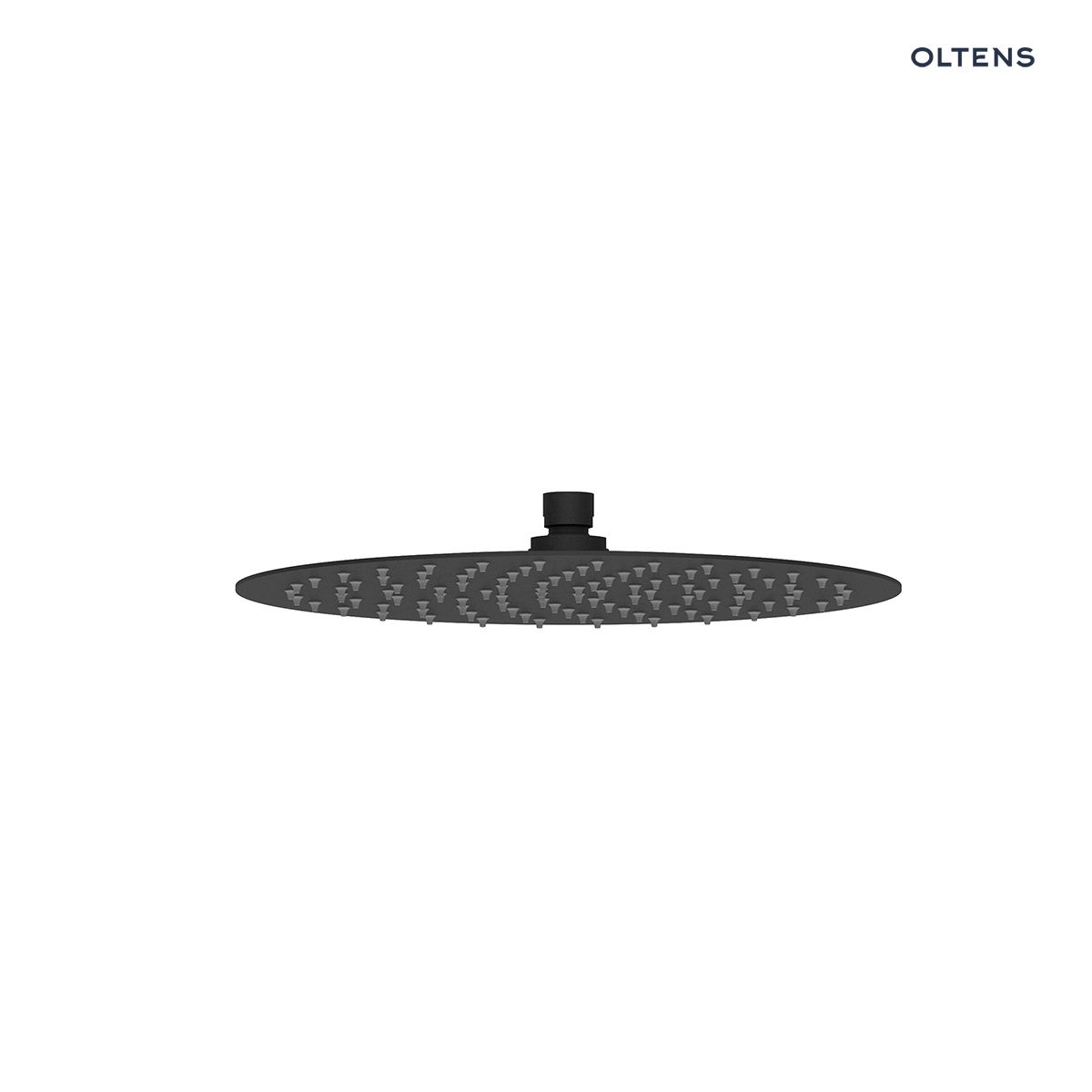 Oltens Vindel deszczownica 30 cm okrągła czarny mat