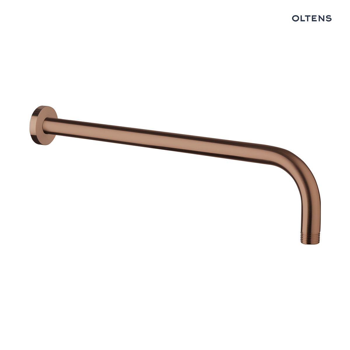 Oltens Lagan ramię deszczownicy 40 cm okrągłe miedź szczotkowana
