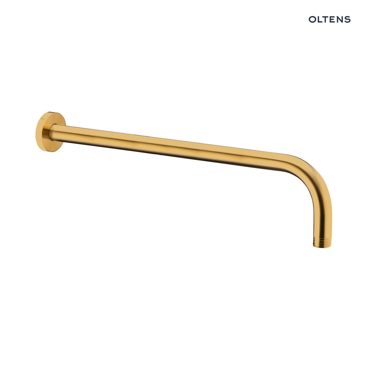 Oltens Lagan ramię deszczownicy 40 cm okrągłe złoto szczotkowane