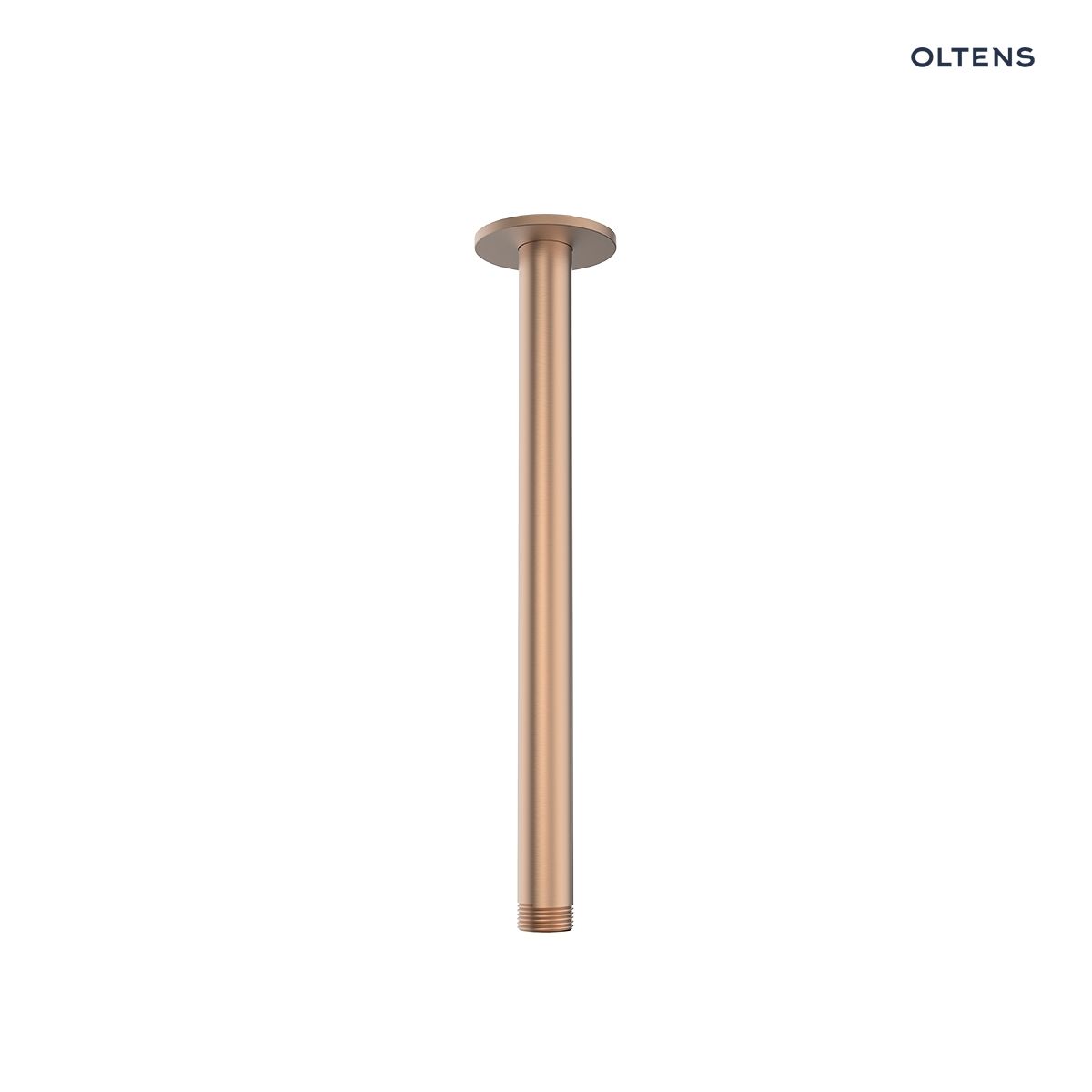 Oltens Aera ramię prysznicowe sufitowe 25 cm miedź szczotkowana
