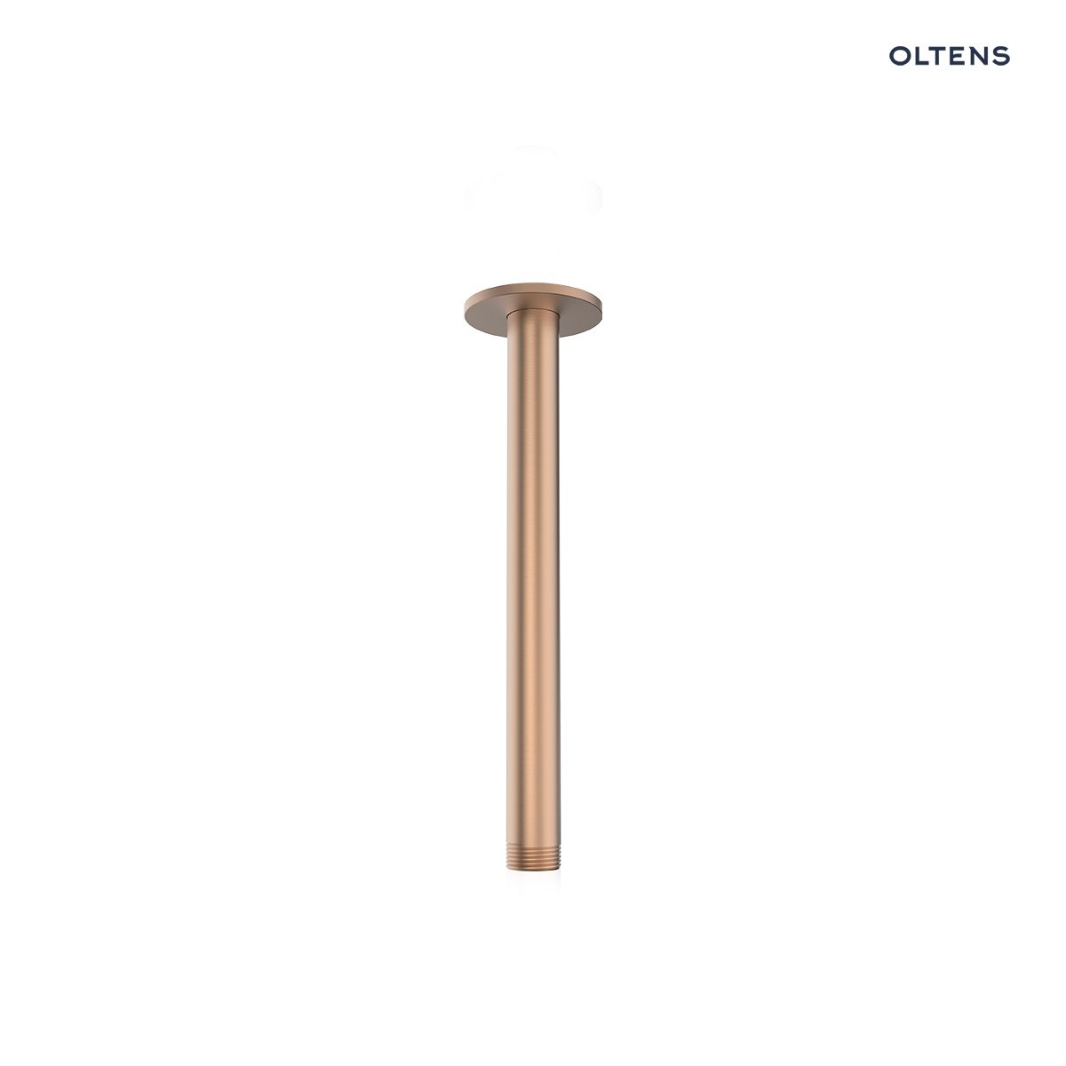 Oltens Aera ramię prysznicowe sufitowe 15 cm miedź szczotkowana