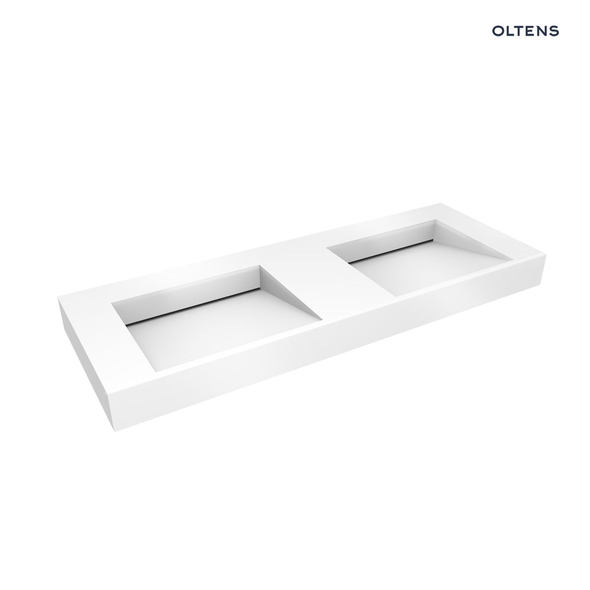 Oltens Stila umywalka 140x45 cm ścienna LavaForm biały połysk