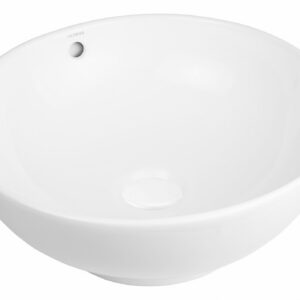 Oltens Fana umywalka 42 cm nablatowa okrągła biała