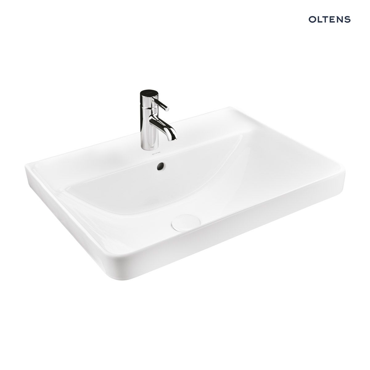 Oltens Kolma umywalka 61x47,5 cm wpuszczana prostokątna biała