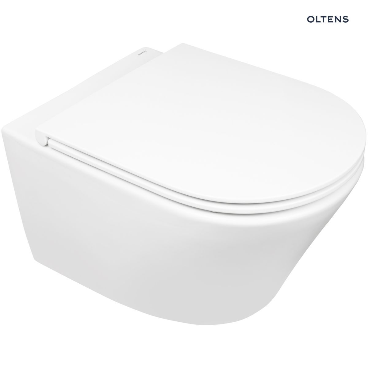 Oltens Jog Stille miska WC wisząca PureRim SmartClean z deską wolnoopadającą Slim biały połysk
