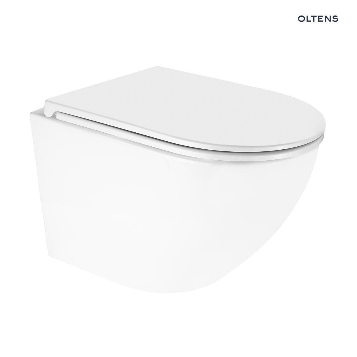 Oltens Hamnes Kort Stille miska WC wisząca PureRim z powłoką SmartClean biała
