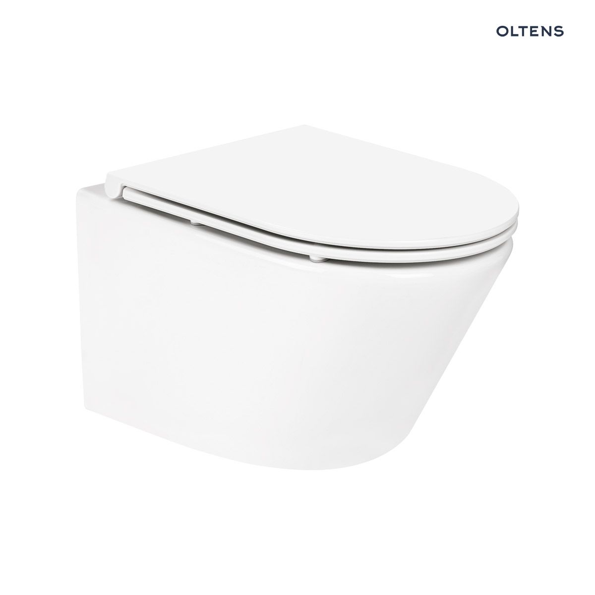 Oltens Jog Kort miska WC wisząca PureRim SmartClean z deską wolnoopadającą biały połysk