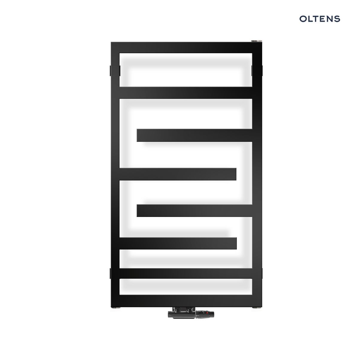 Oltens Flamma grzejnik łazienkowy 88x50 czarny mat