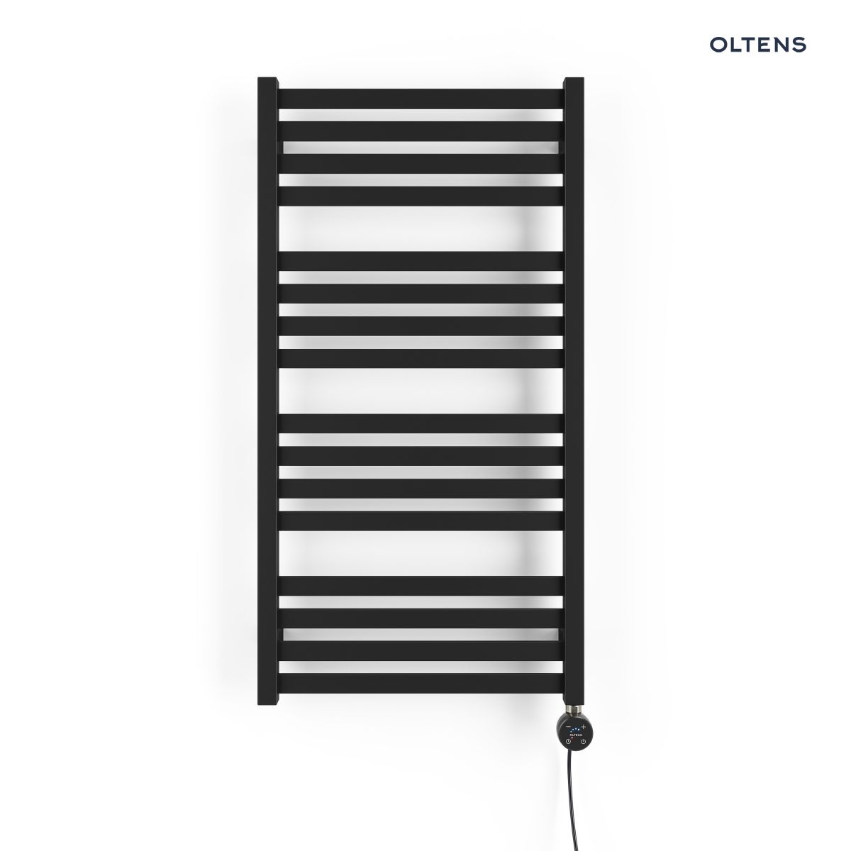 Oltens Vanlig (e) grzejnik łazienkowy 96x50 cm elektryczny czarny mat