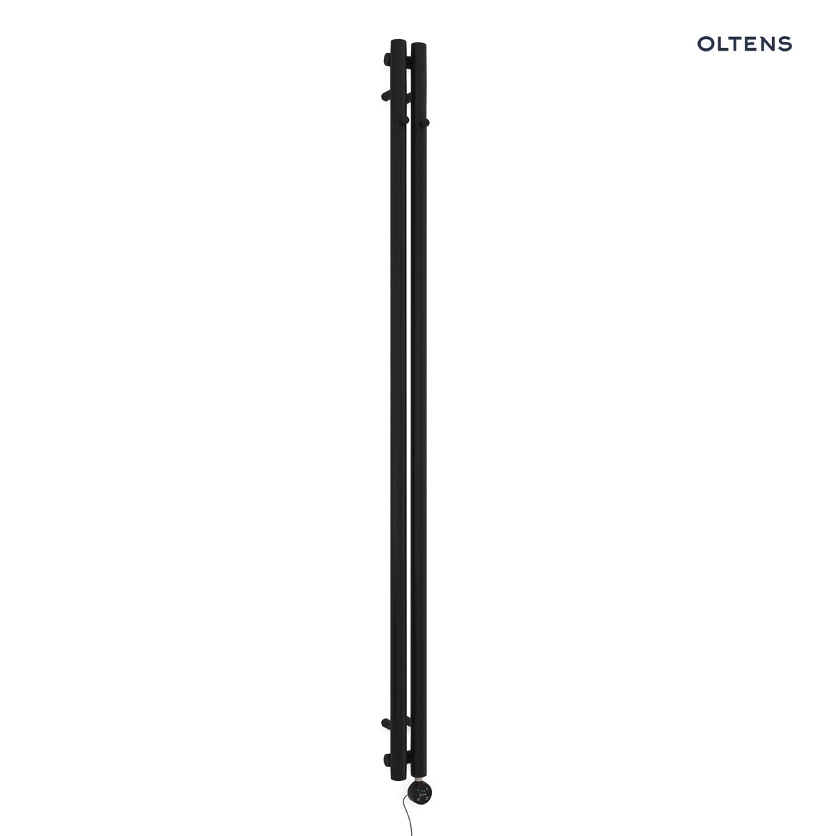 Oltens Stang (e) grzejnik łazienkowy 180x9,5 cm elektryczny czarny mat