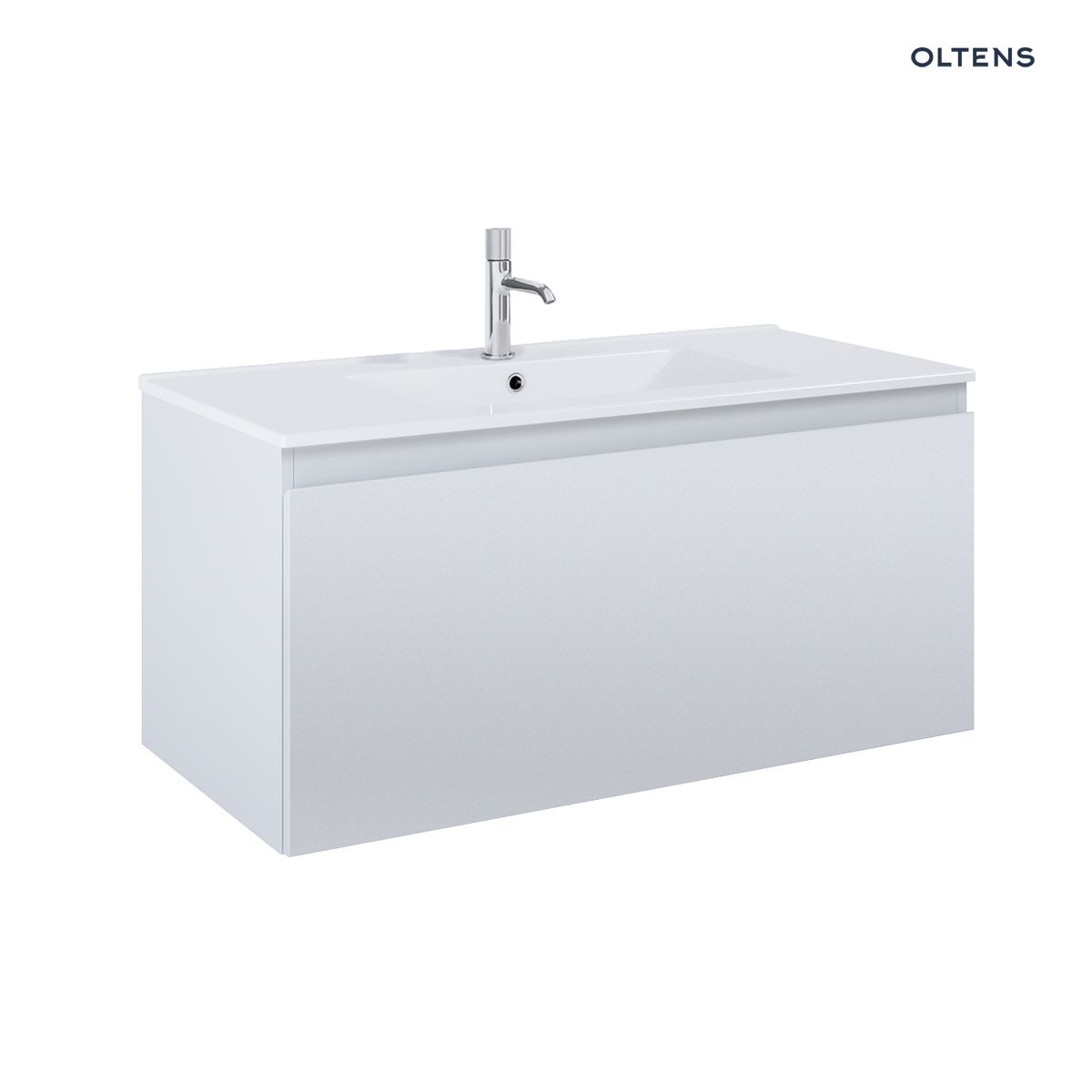 Oltens Vernal umywalka z szafką 100 cm biały/szary mat