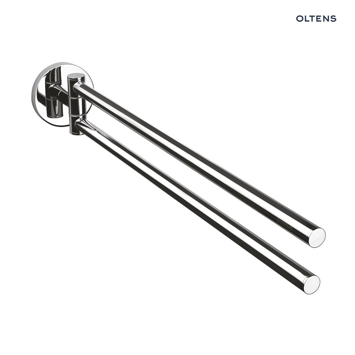 Oltens Gulfoss wieszak na ręcznik 38 cm dwuramienny ruchomy chrom