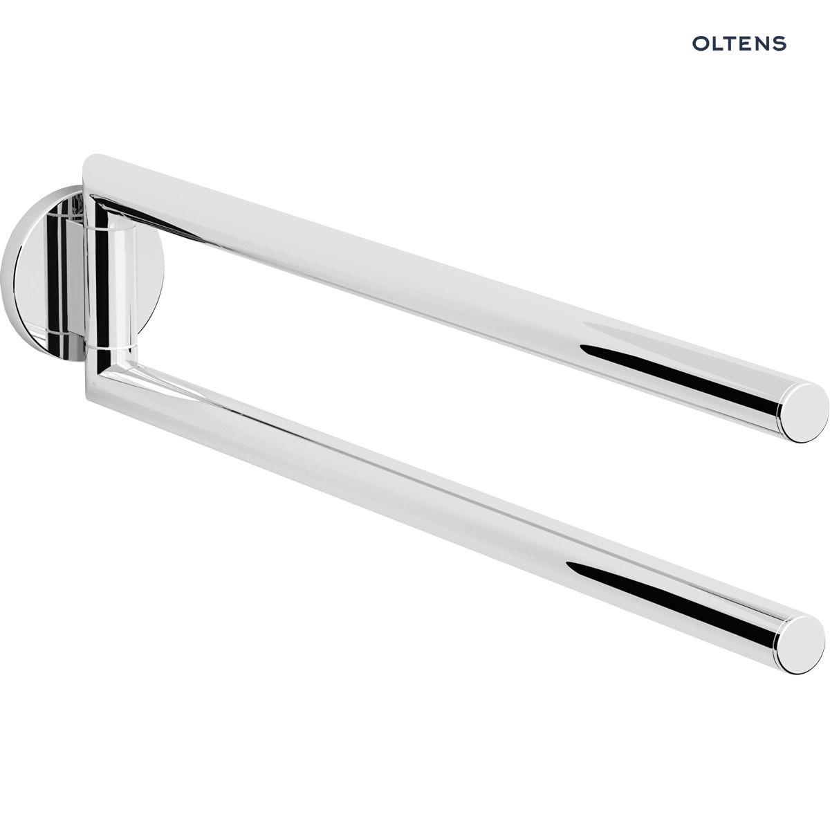 Oltens Gulfoss wieszak na ręcznik 40 cm dwuramienny ruchomy chrom