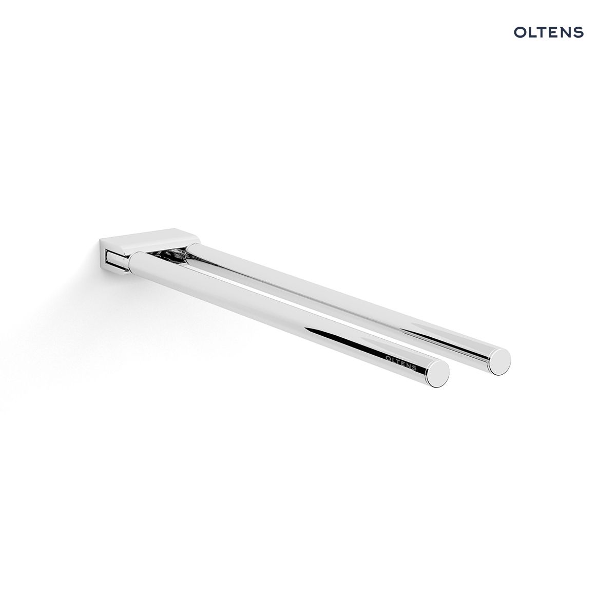 Oltens Vernal wieszak na ręcznik 33 cm dwuramienny ruchomy chrom
