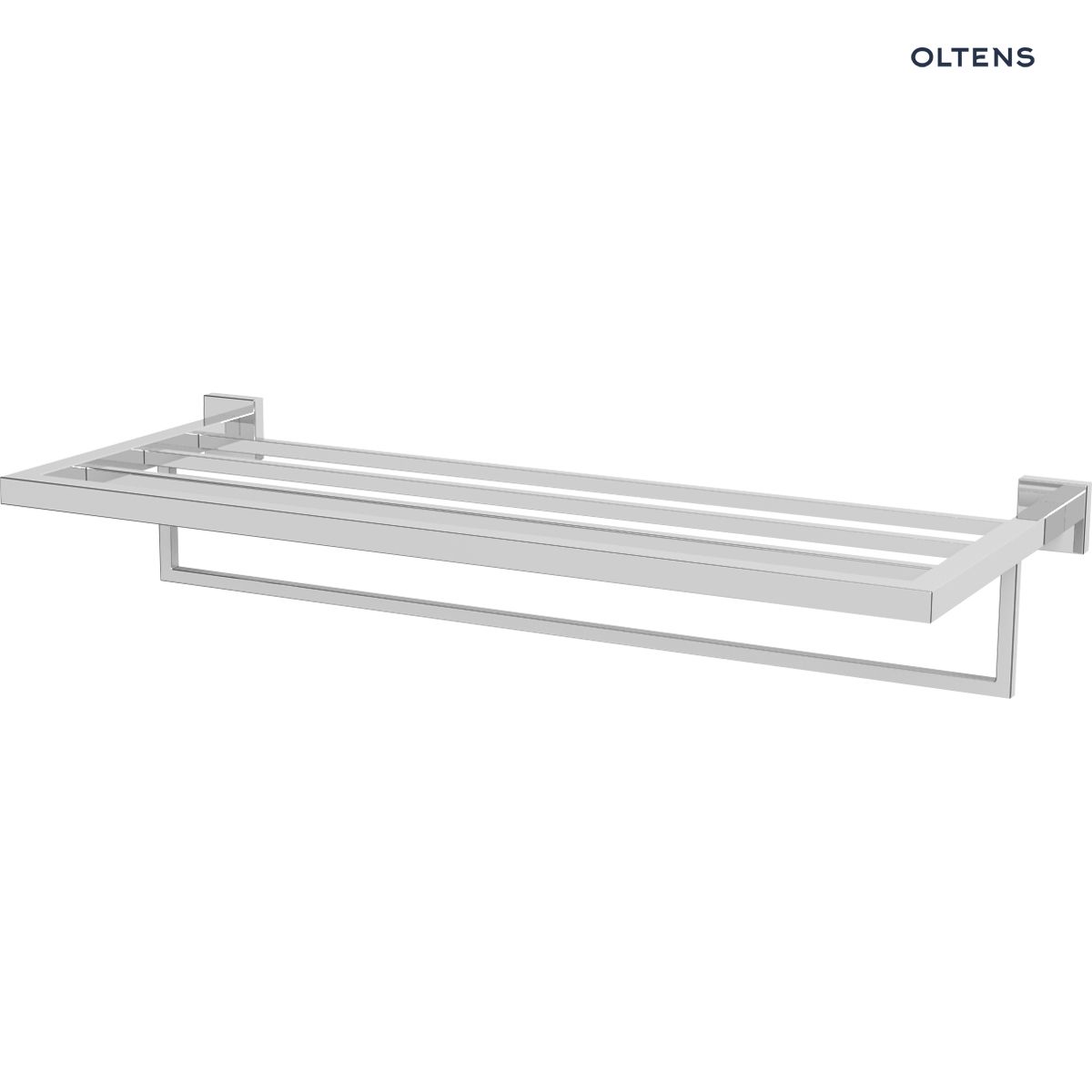 Oltens Tved wieszak na ręcznik 60 cm z półką chrom