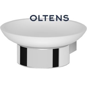 Oltens Vernal mydelniczka z uchwytem biała ceramika/chrom