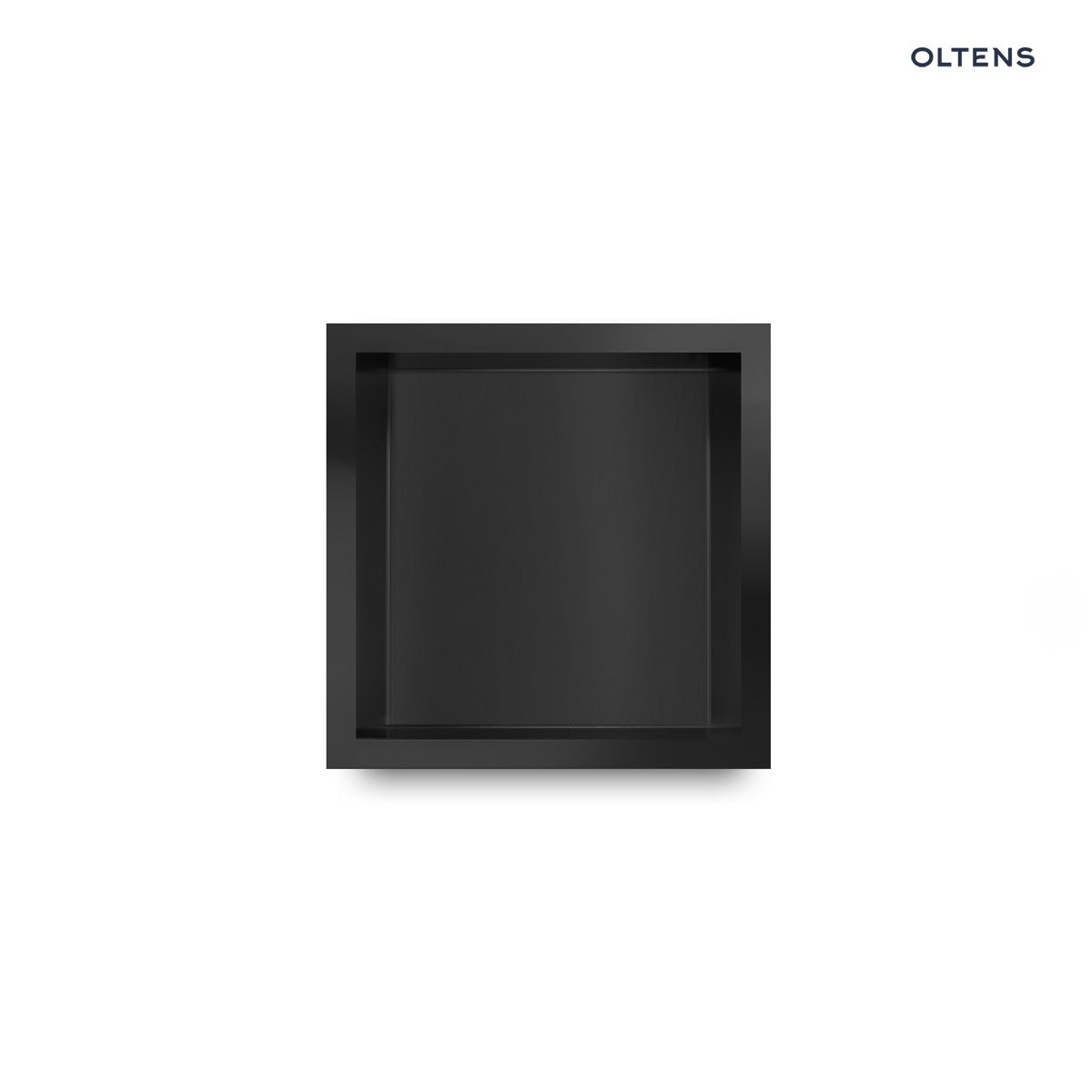 Oltens Grotta półka wnękowa 30x30x10 cm czarny mat