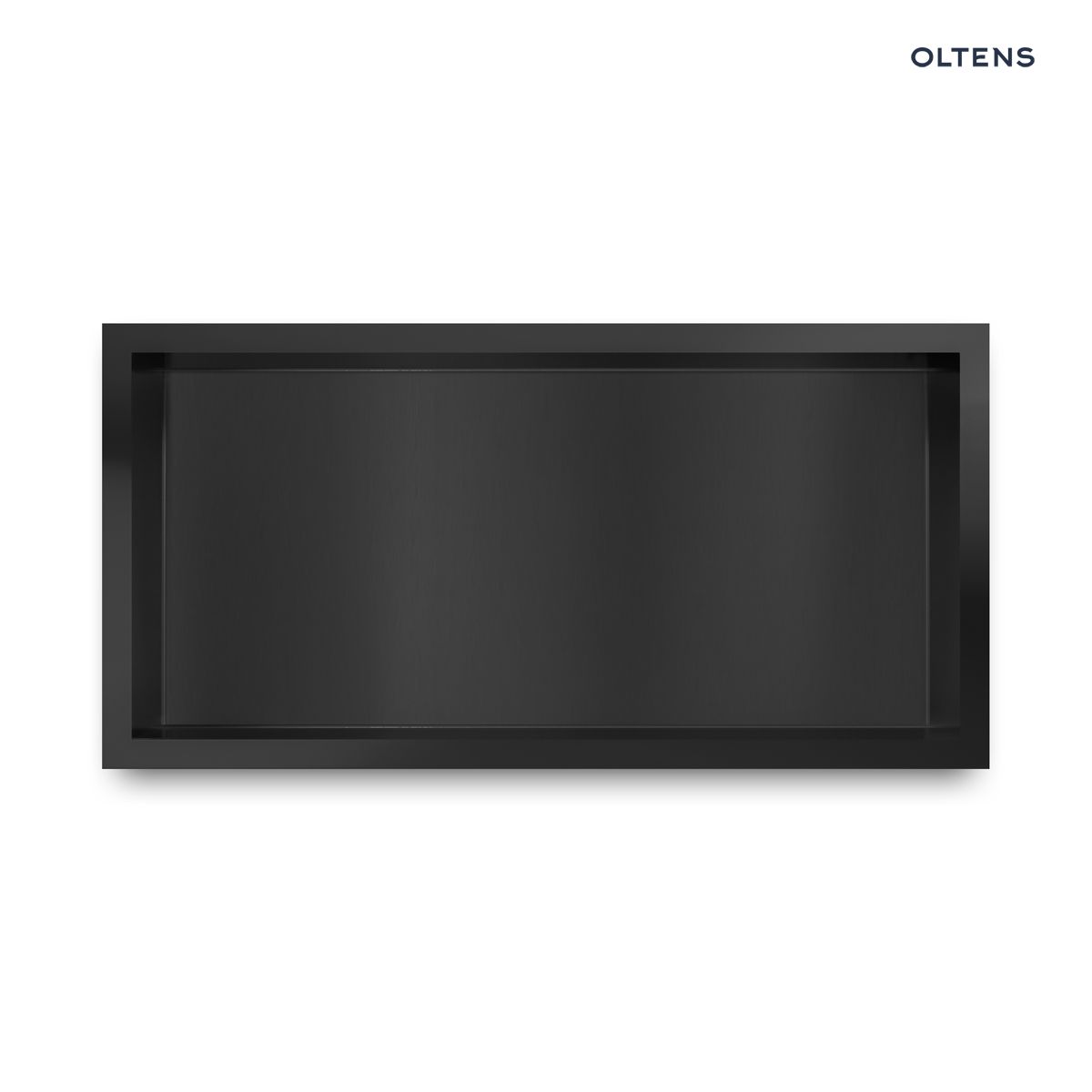 Oltens Grotta półka wnękowa 30x60x10 cm czarny mat