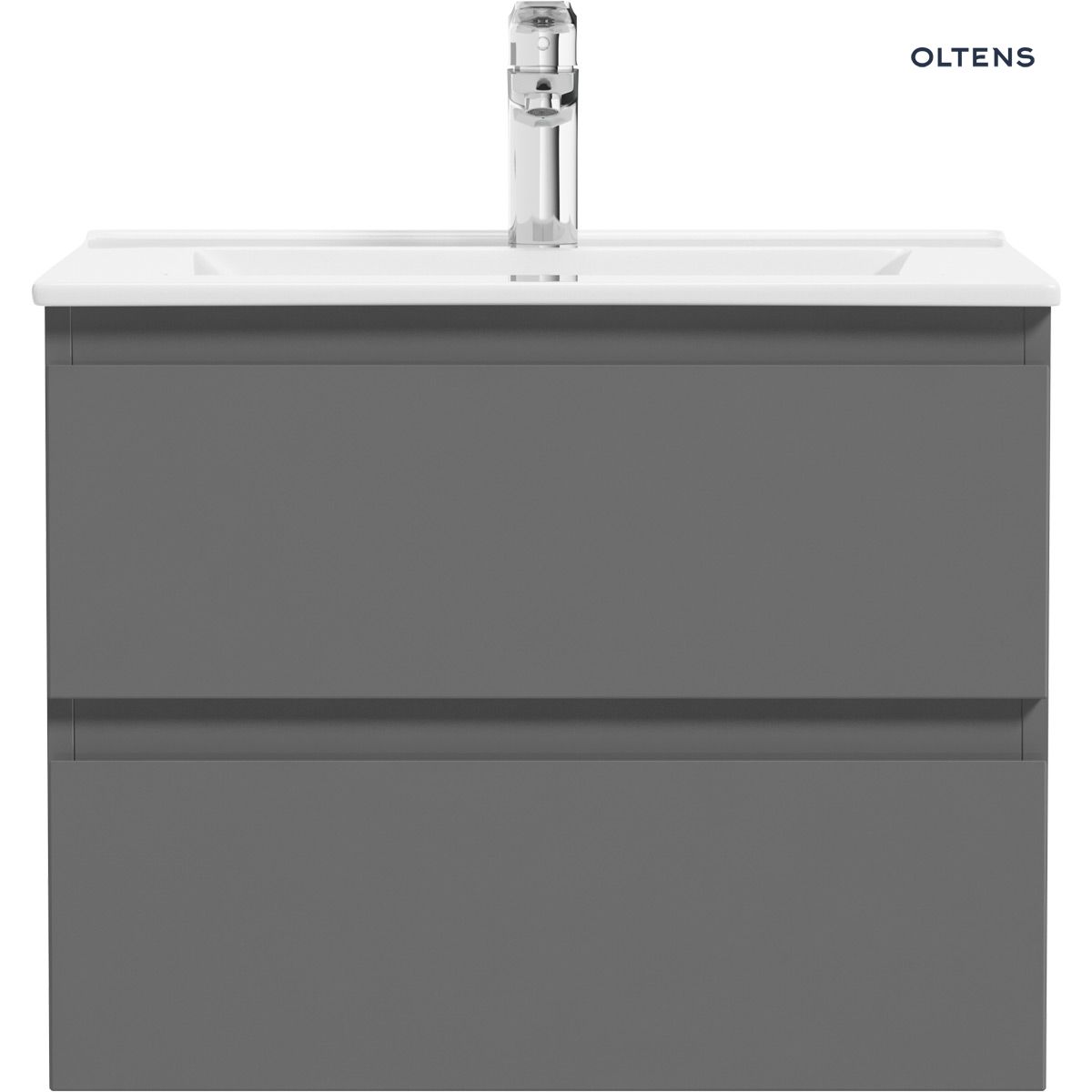 Oltens Vernal umywalka z szafką 60 cm grafit mat